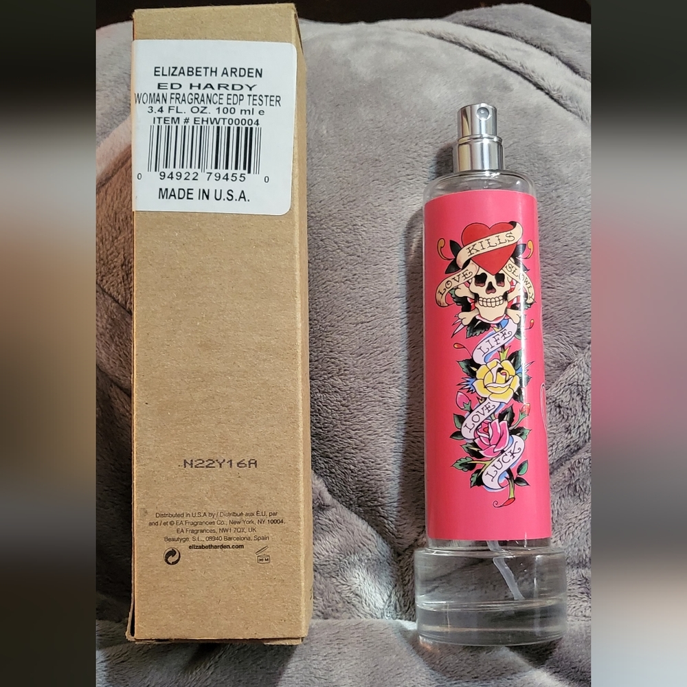 Brand new 3.4 oz tester "Love Kills" by Ed Hardy